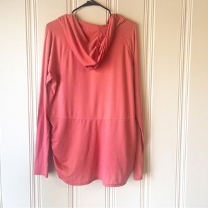 Apana Apricot Pullover Sweatshirt with hoodie and drawstring sides Size Large